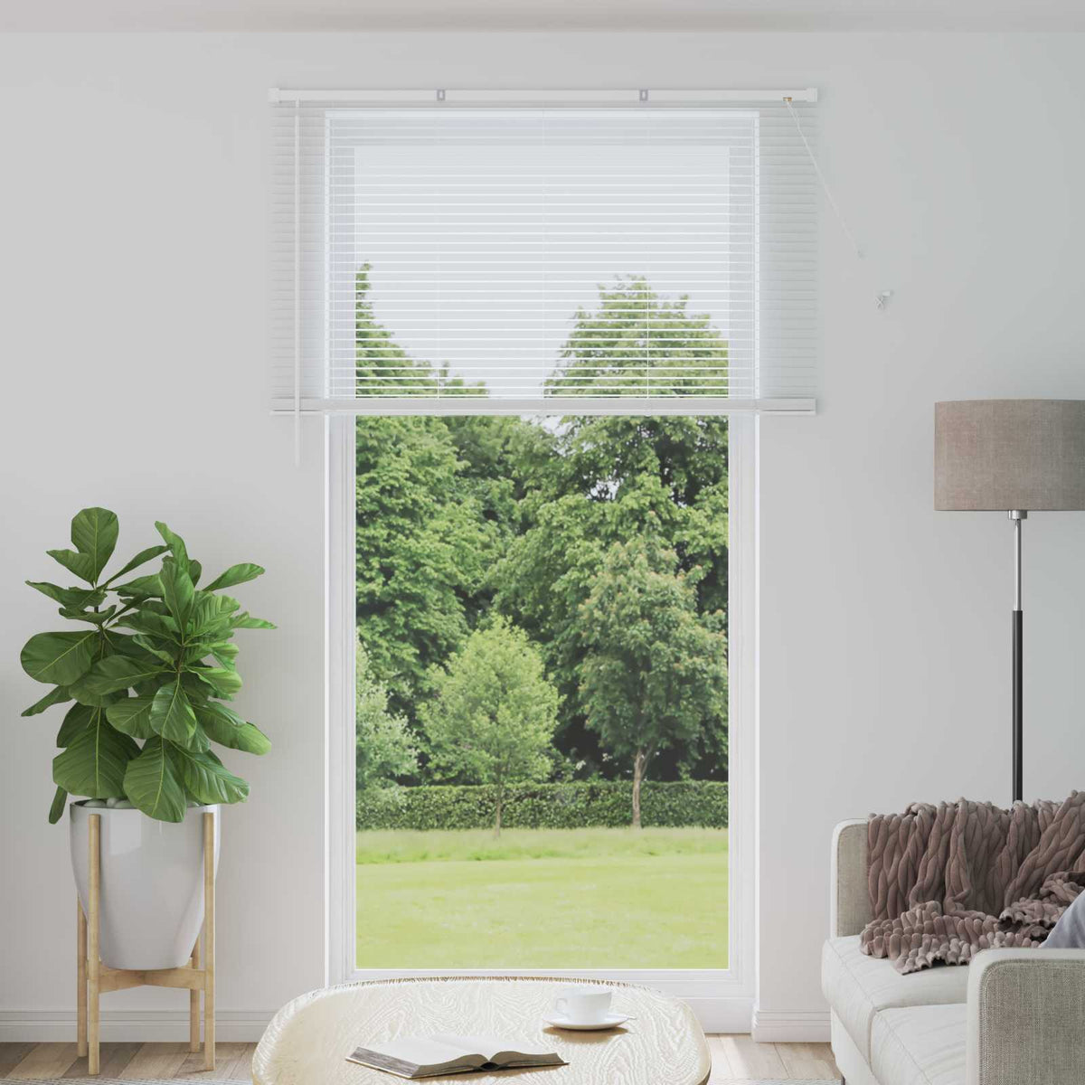 Persienner Hvid 213 x 160 cm 25 mm PVC