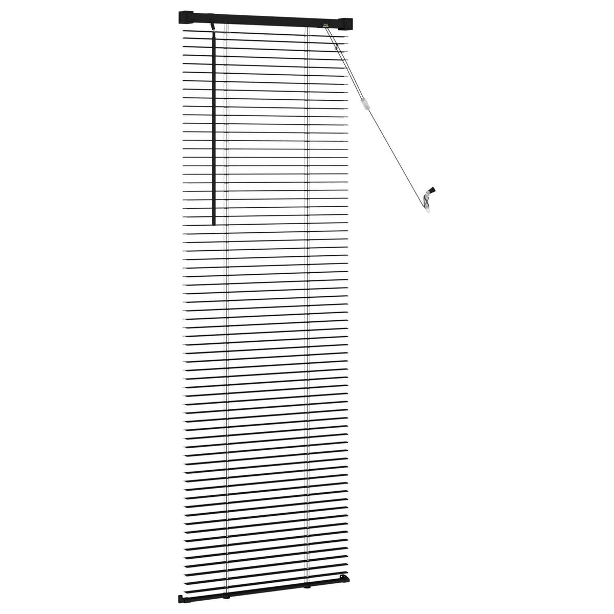 Persienner Sort 150 x 40 cm 25 mm PVC