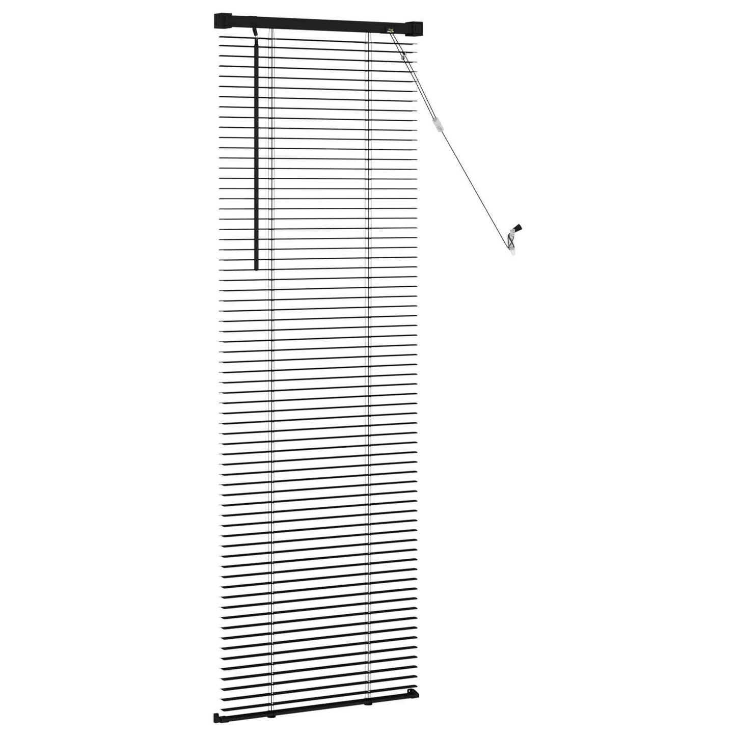 Persienner Sort 150 x 50 cm 25 mm PVC