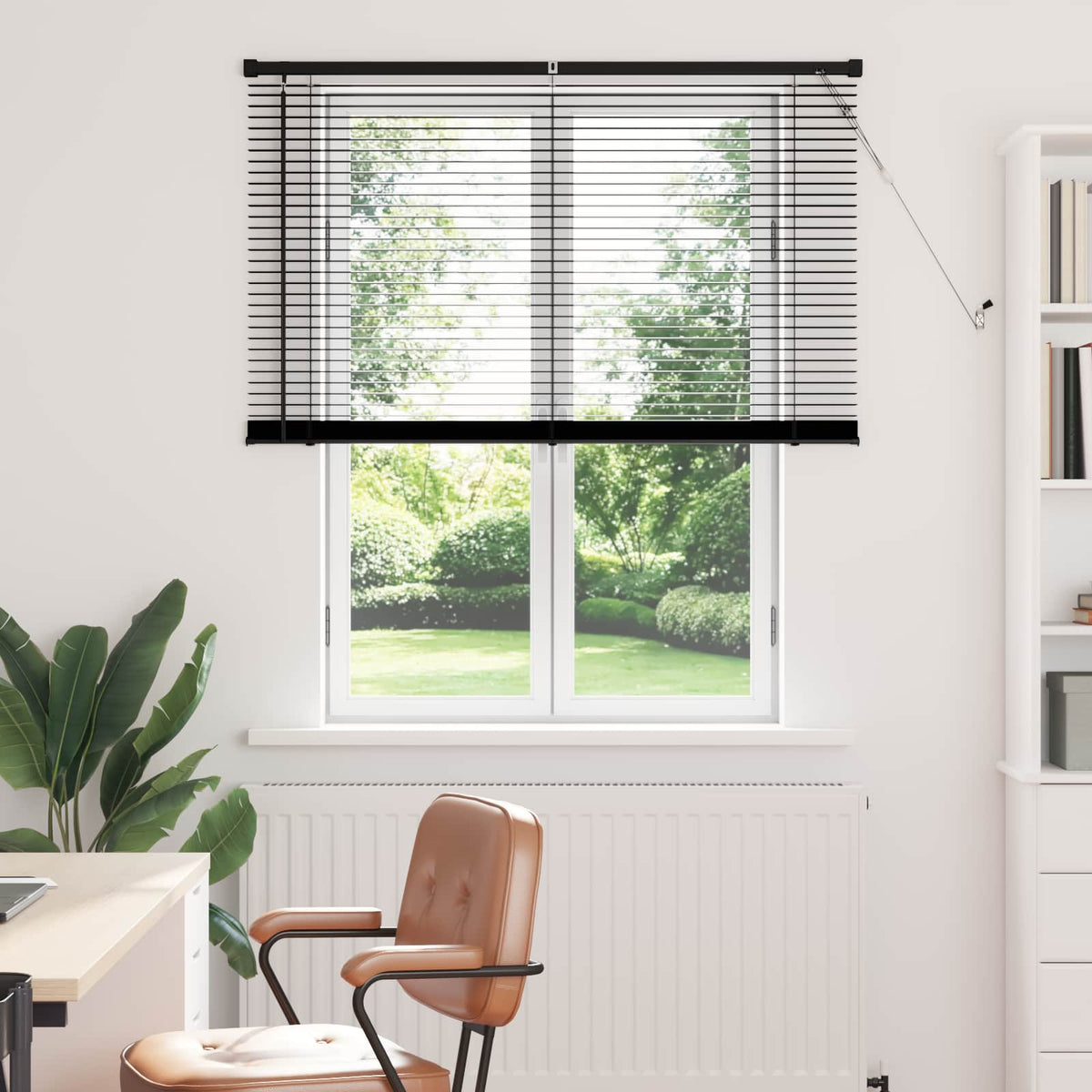 Persienner Sort 150 x 110 cm 25 mm PVC