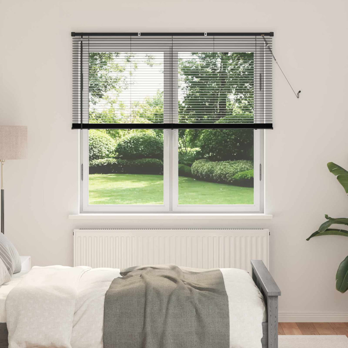 Persienner Sort 150 x 130 cm 25 mm PVC