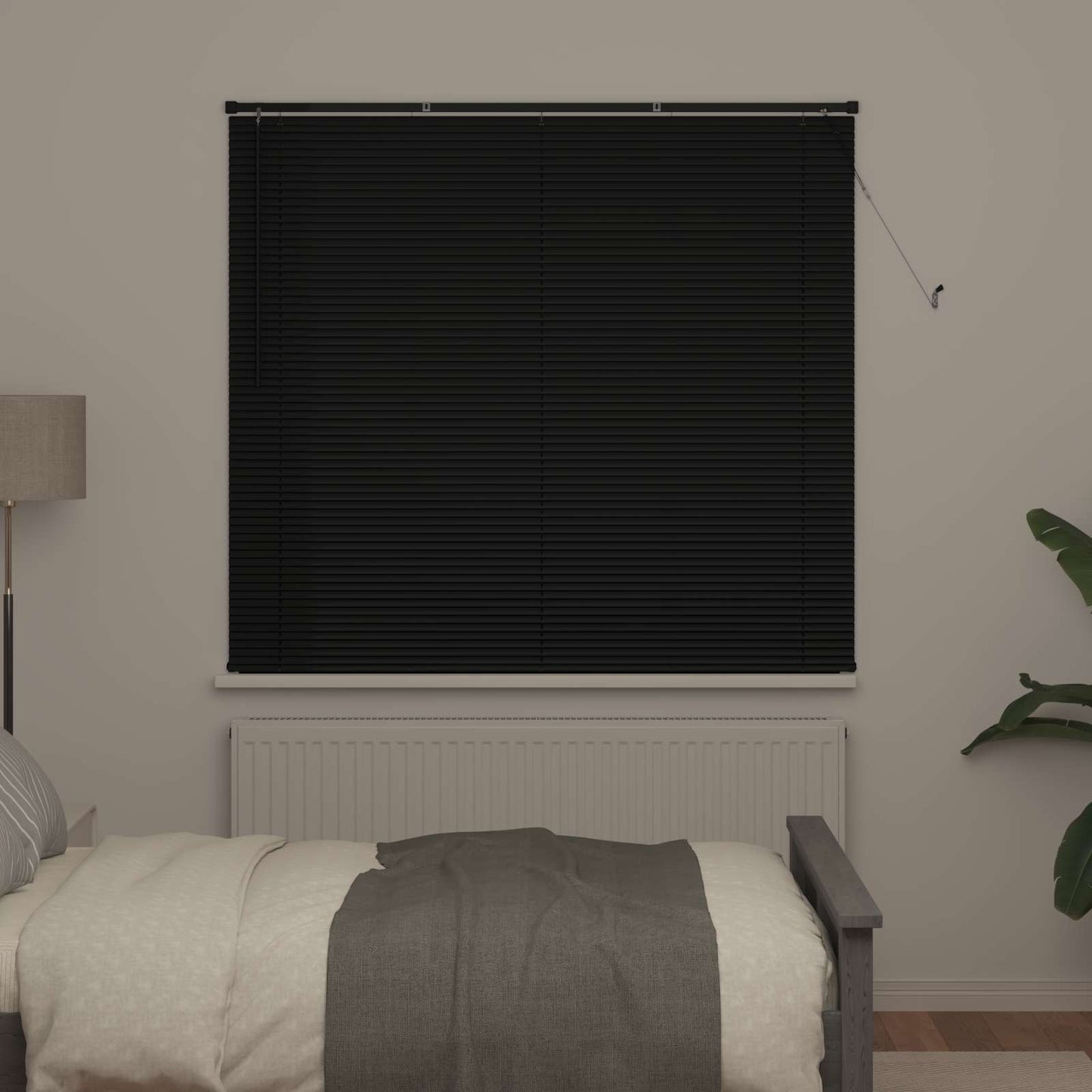 Persienner Sort 150 x 140 cm 25 mm PVC