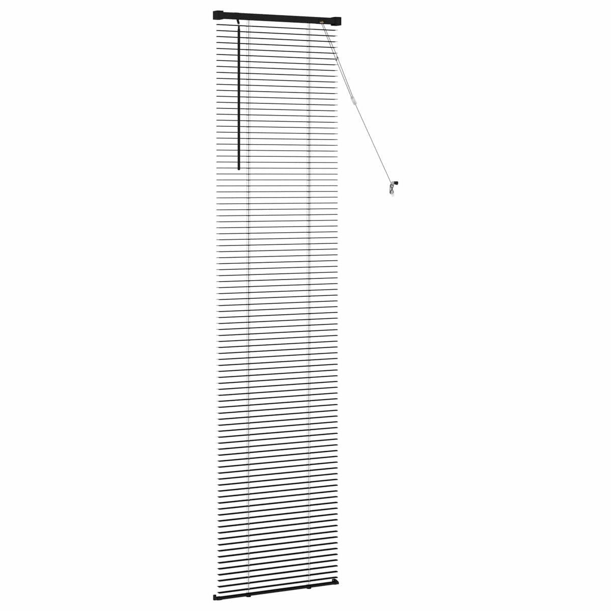 Persienner Sort 213 x 50 cm 25 mm PVC