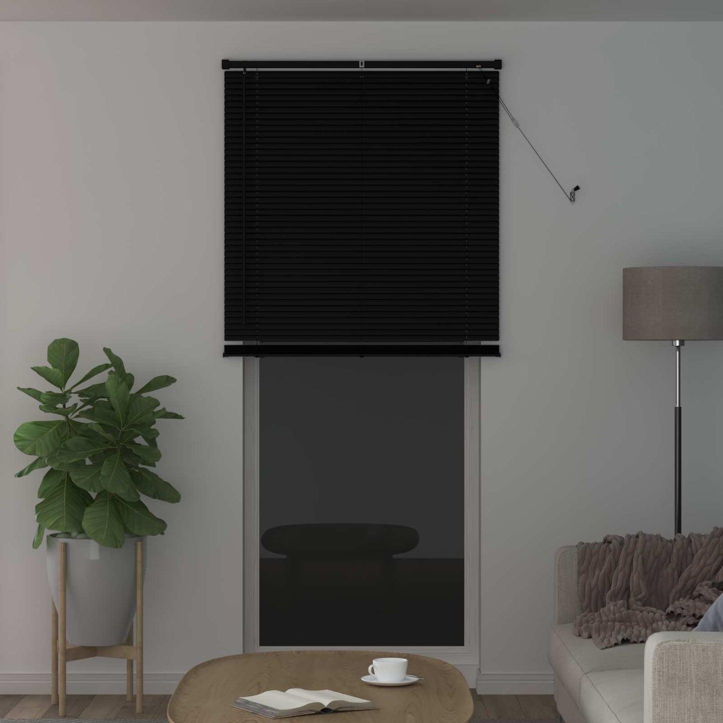 Persienner Sort 213 x 100 cm 25 mm PVC