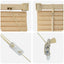 Persienner Lys Brun med Mønster 150 x 70 cm 25 mm PVC