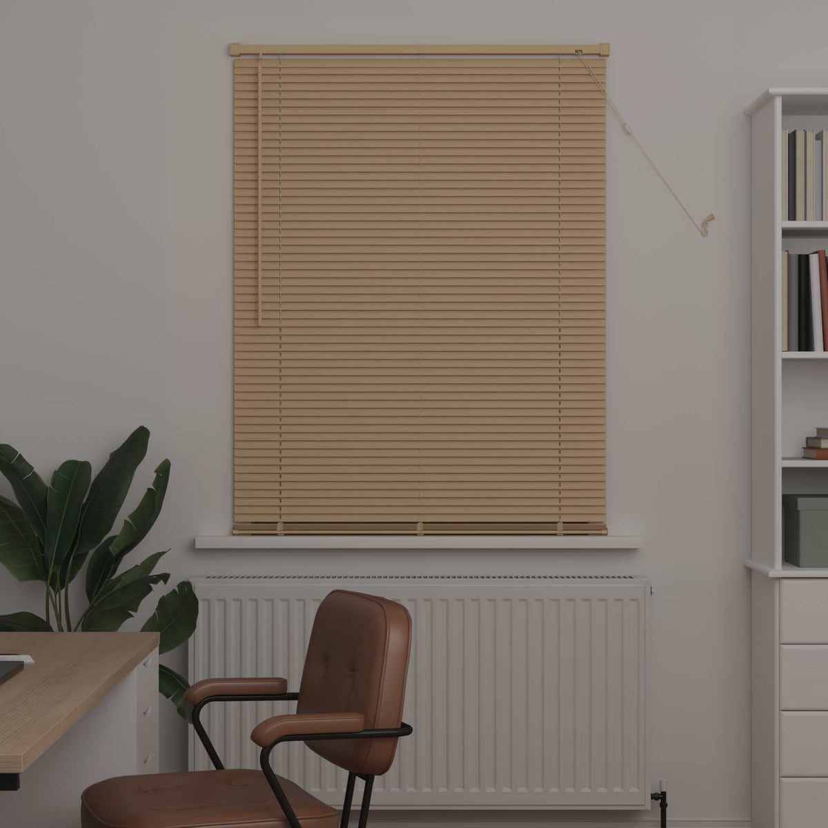 Persienner Lys Brun med Mønster 150 x 80 cm 25 mm PVC