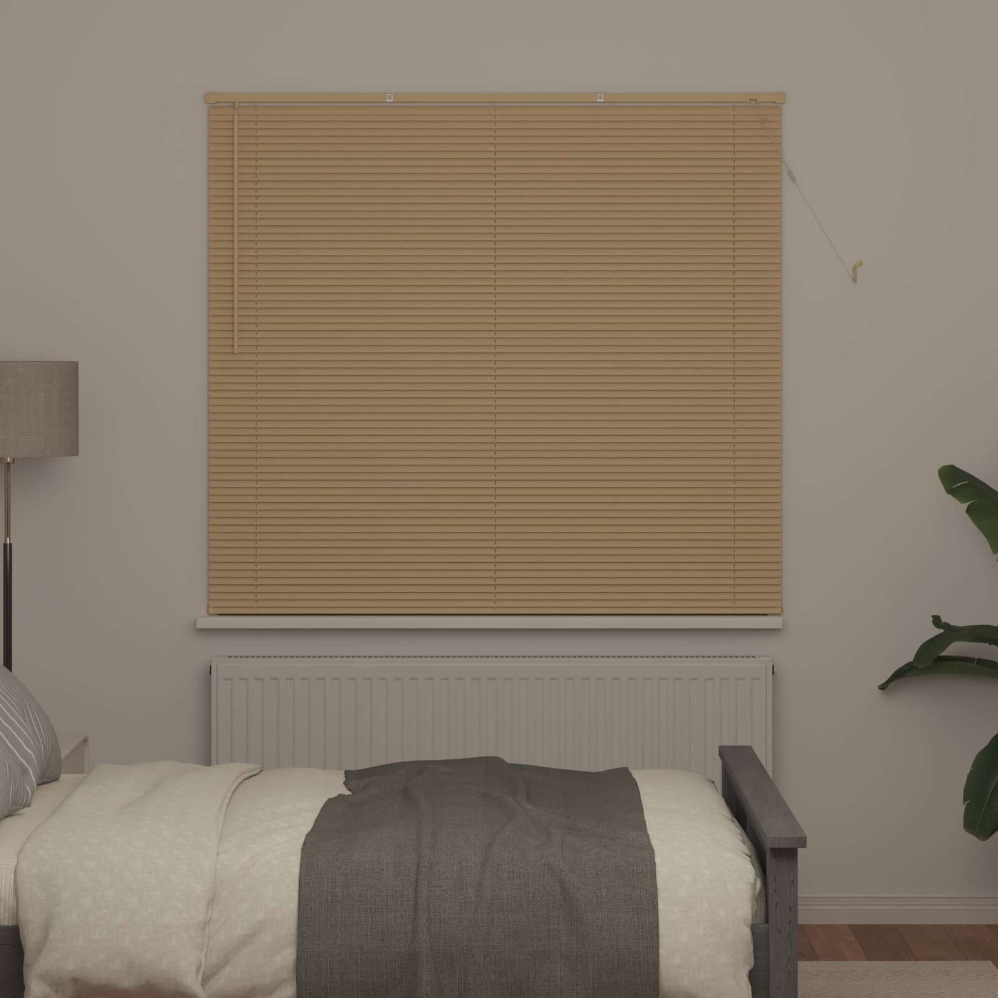 Persienner Lys Brun med Mønster 150 x 130 cm 25 mm PVC