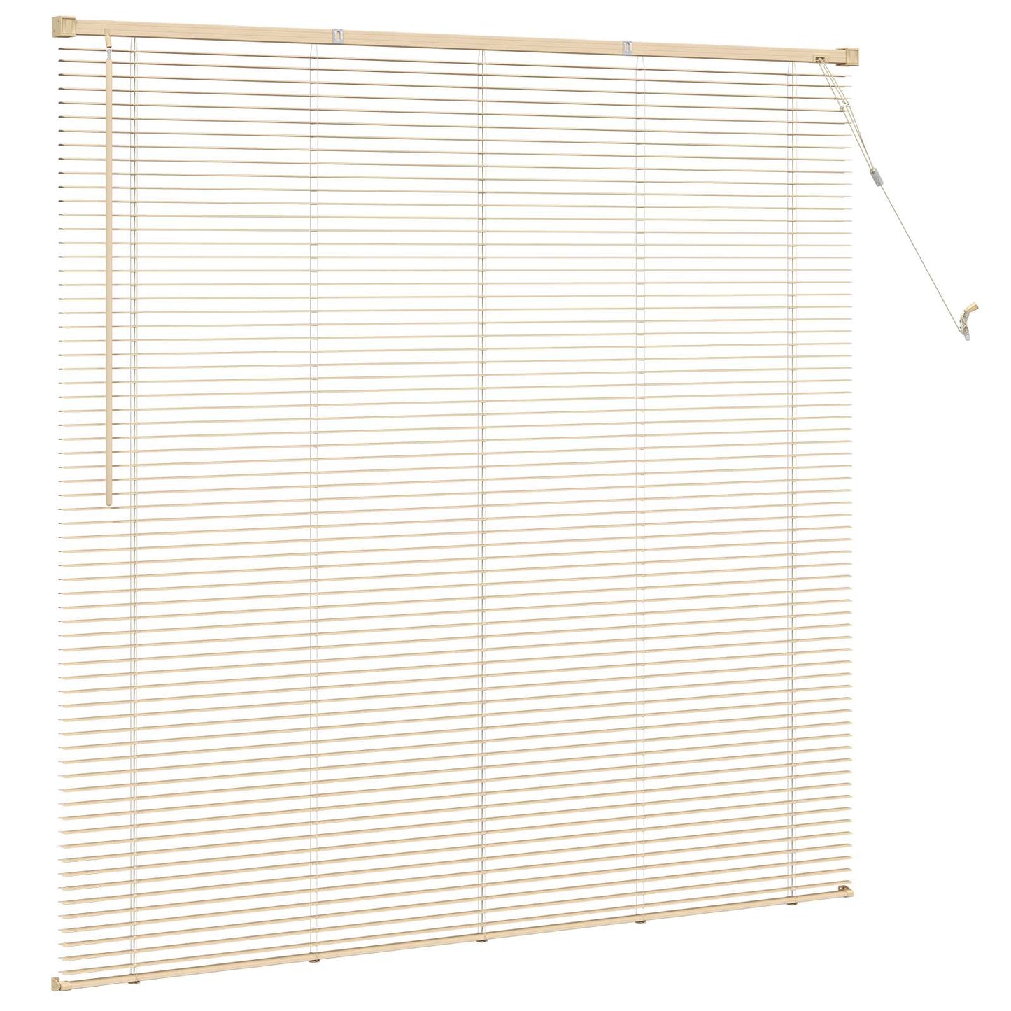 Persienner Lys Brun med Mønster 150 x 160 cm 25 mm PVC
