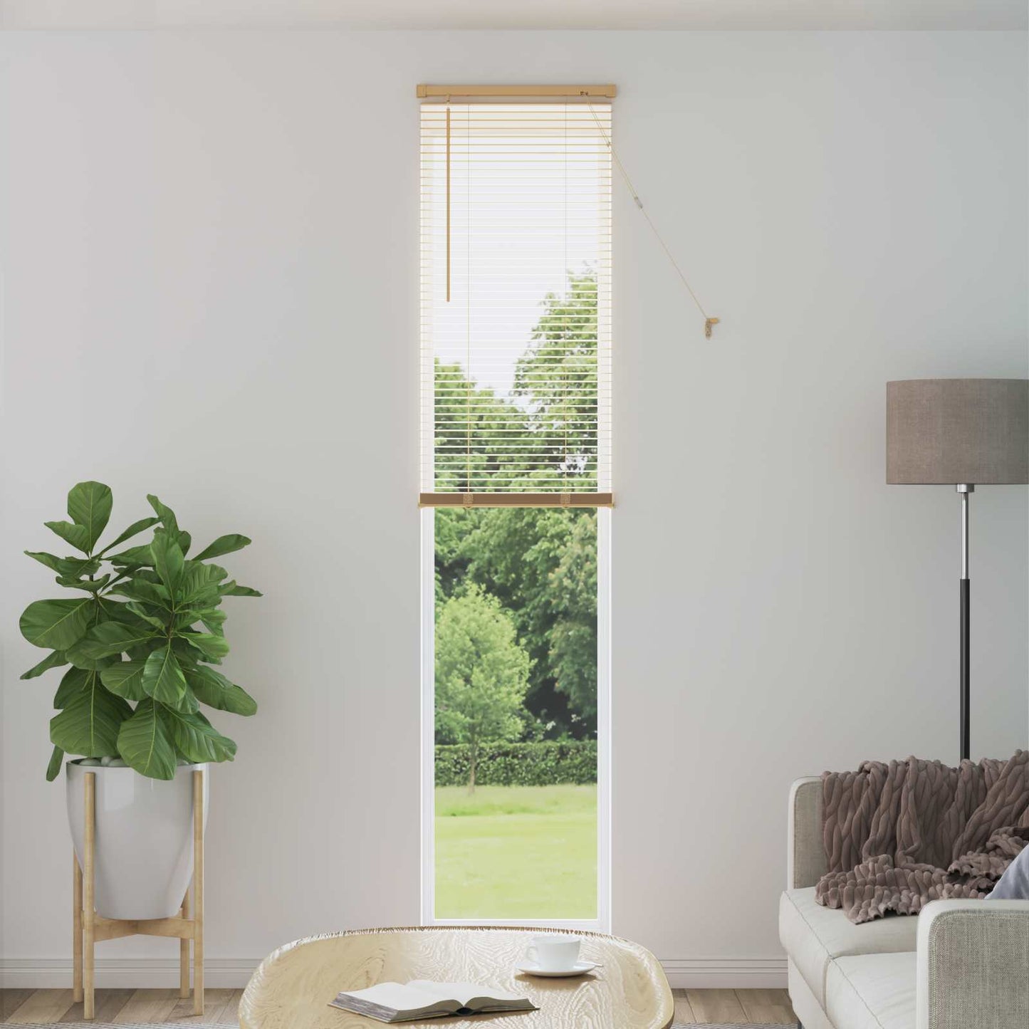 Persienner Lys Brun med Mønster 213 x 50 cm 25 mm PVC