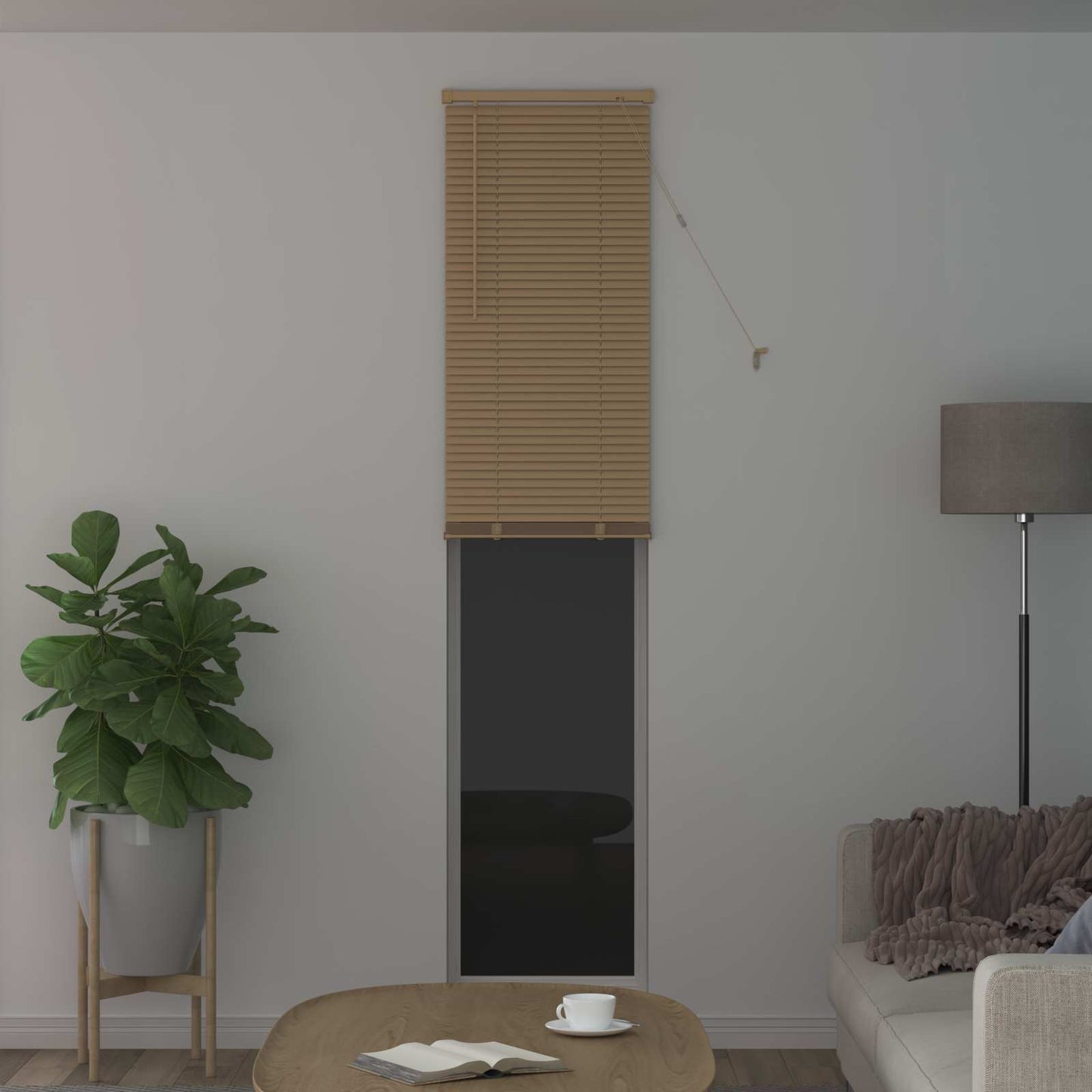 Persienner Lys Brun med Mønster 213 x 60 cm 25 mm PVC