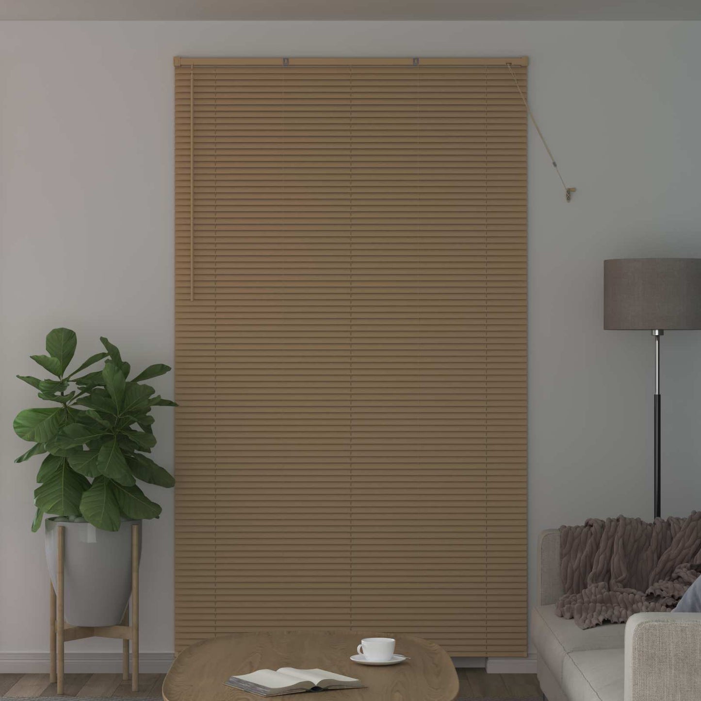 Persienner Lys Brun med Mønster 213 x 150 cm 25 mm PVC