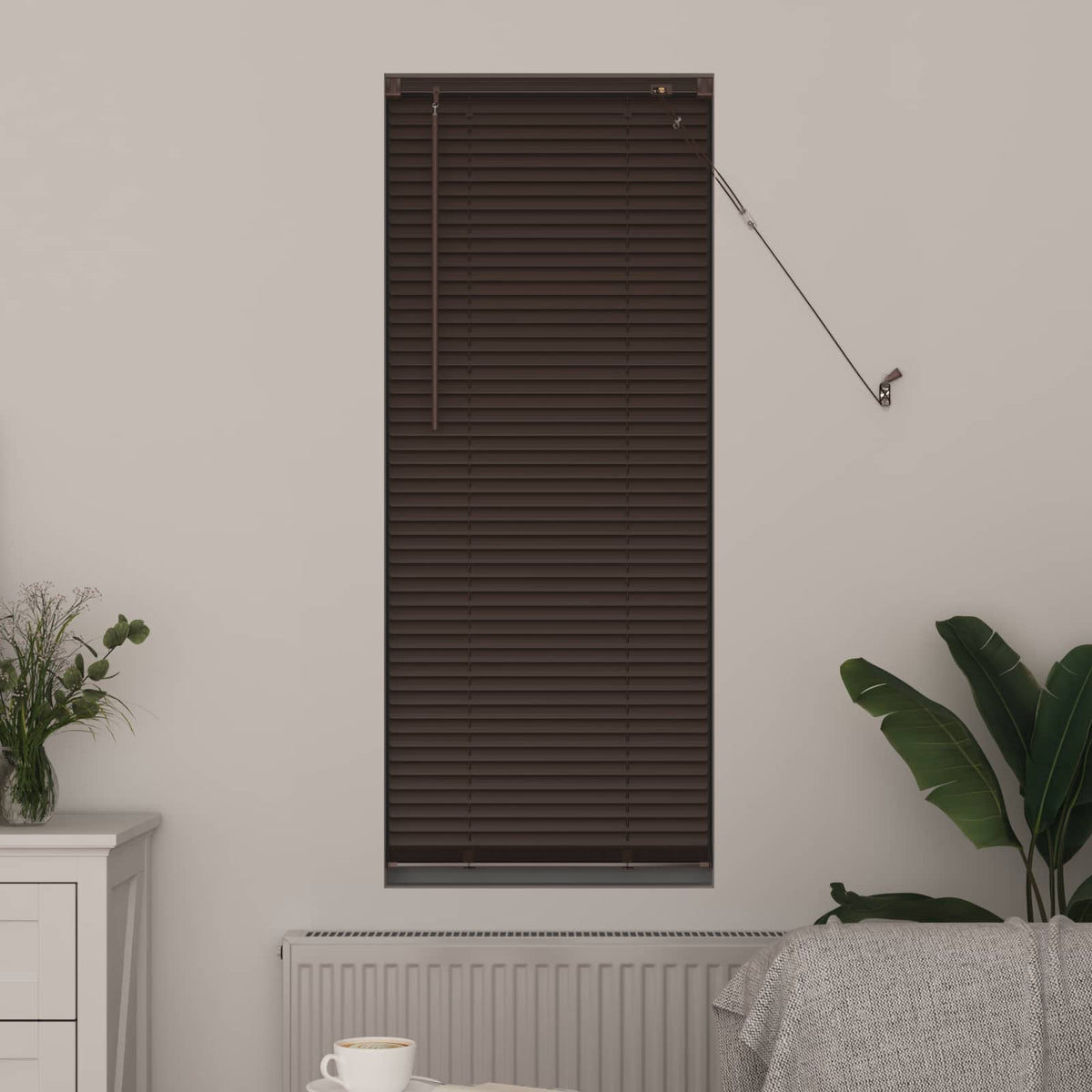 Persienner Mørk Brun med Mønster 150 x 40 cm 25 mm PVC