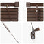 Persienner Mørk Brun med Mønster 150 x 130 cm 25 mm PVC