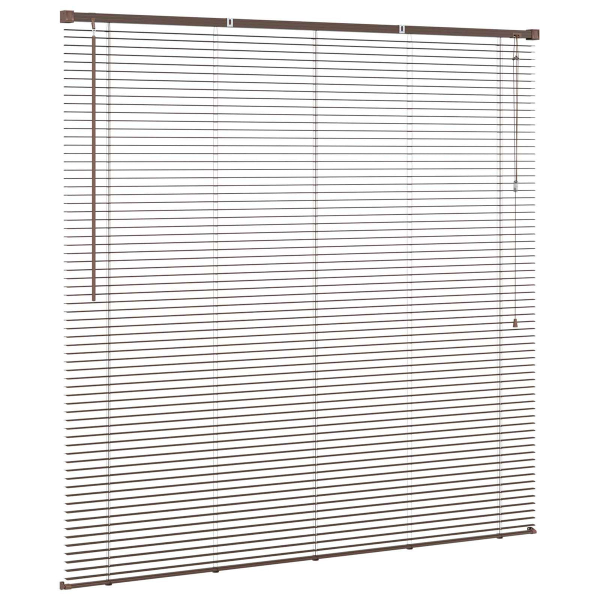 Persienner Mørk Brun med Mønster 150 x 130 cm 25 mm PVC