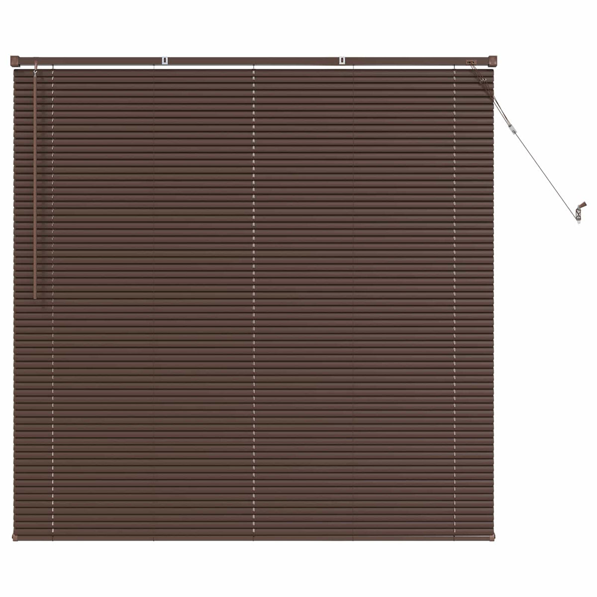 Persienner Mørk Brun med Mønster 150 x 150 cm 25 mm PVC