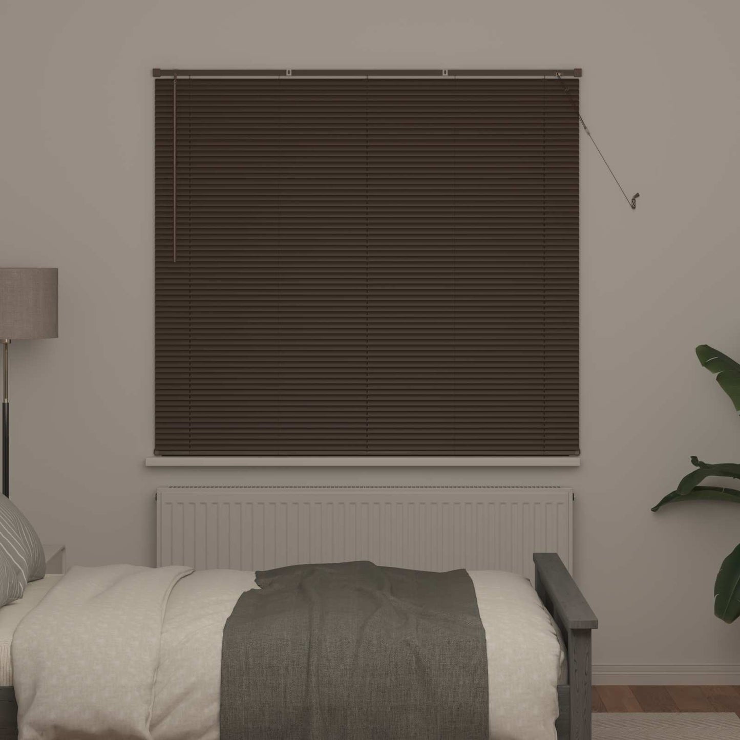 Persienner Mørk Brun 160 x 150 cm 25 mm PVC