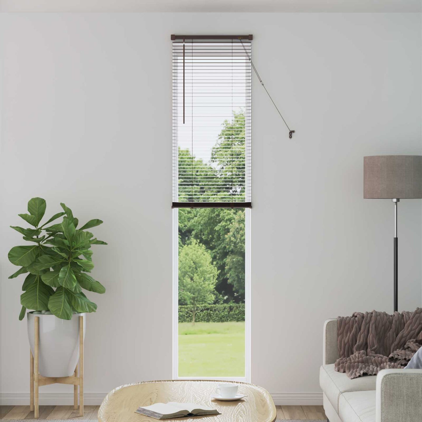Persienner Mørk Brun med Mønster 213 x 60 cm 25 mm PVC