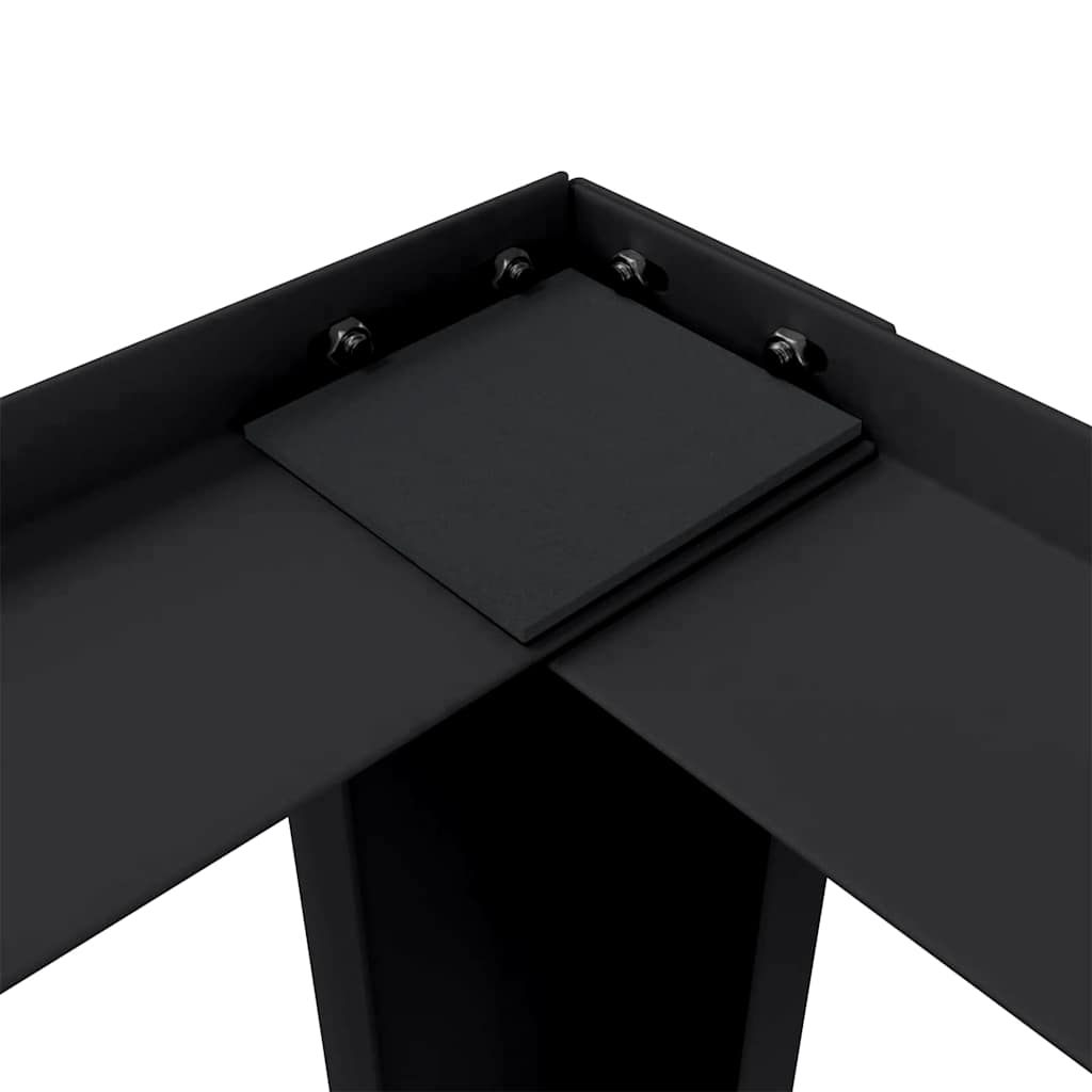 Vaskemaskine Pedestal 2 stk. Sort 127 x 54,5 x 32,5 cm Stål