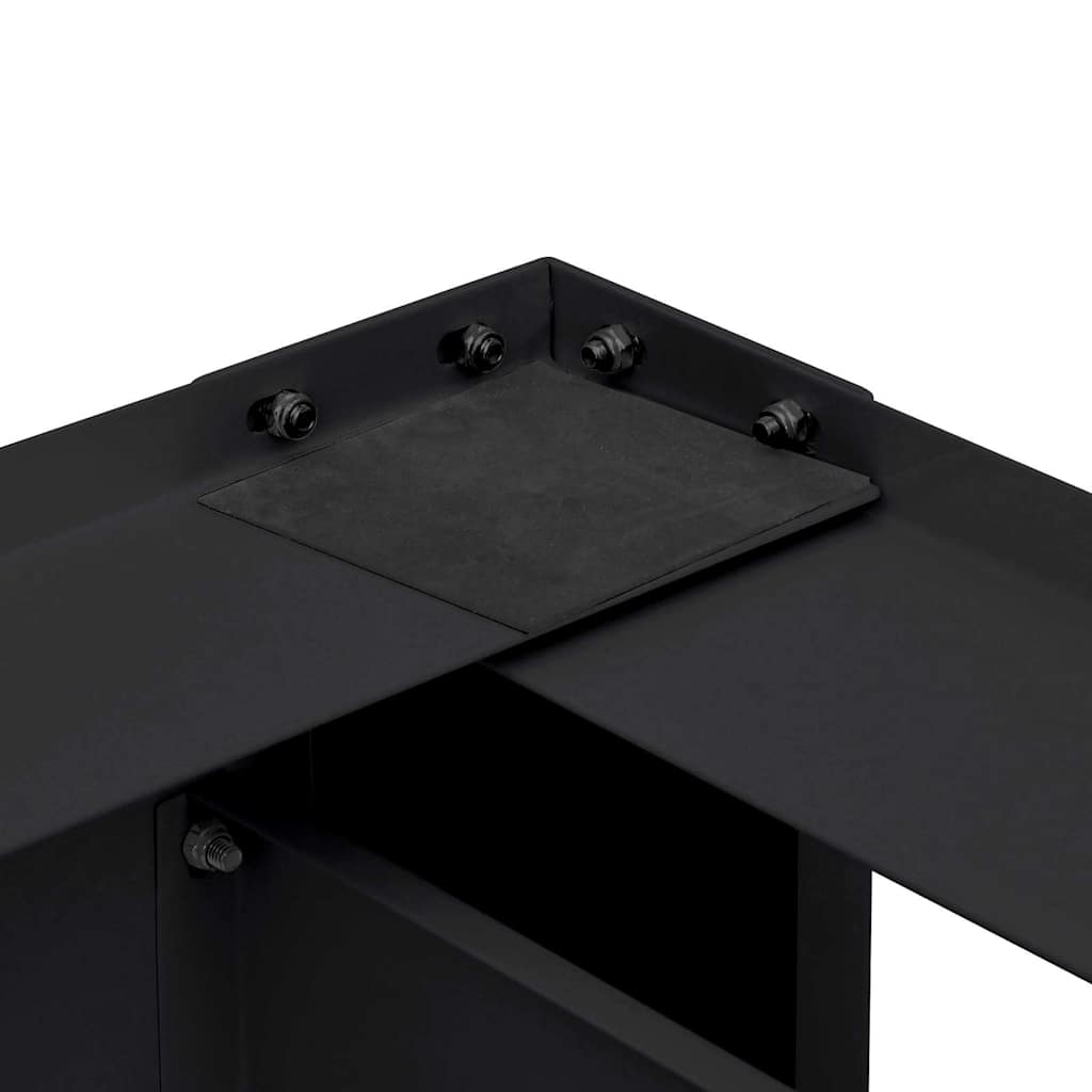 Vaskemaskine Pedestal 2 stk. Sort 127 x 54,5 x 32,5 cm Stål