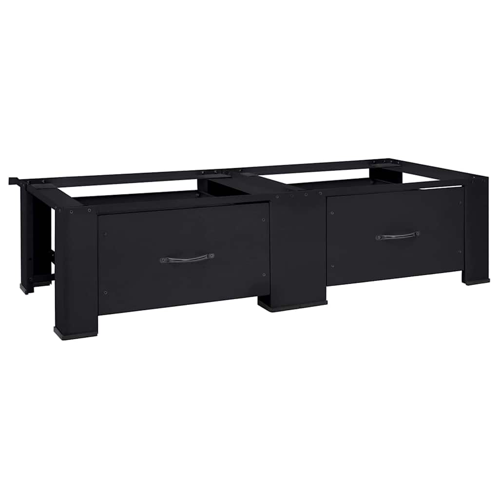 Vaskemaskine Pedestal 2 stk. Sort 127 x 54,5 x 32,5 cm Stål