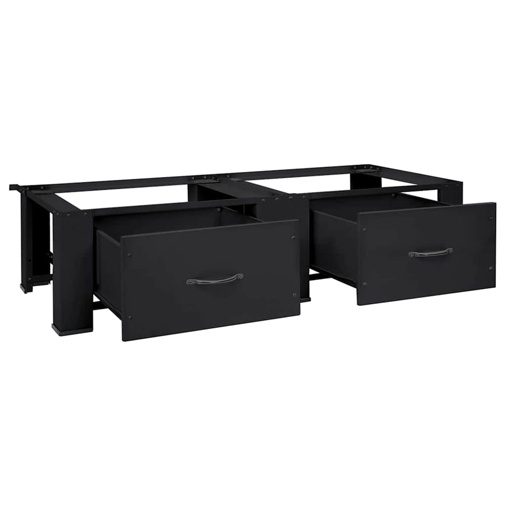 Vaskemaskine Pedestal 2 stk. Sort 127 x 54,5 x 32,5 cm Stål