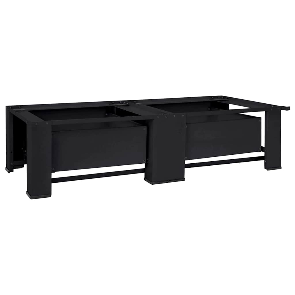 Vaskemaskine Pedestal 2 stk. Sort 127 x 54,5 x 32,5 cm Stål