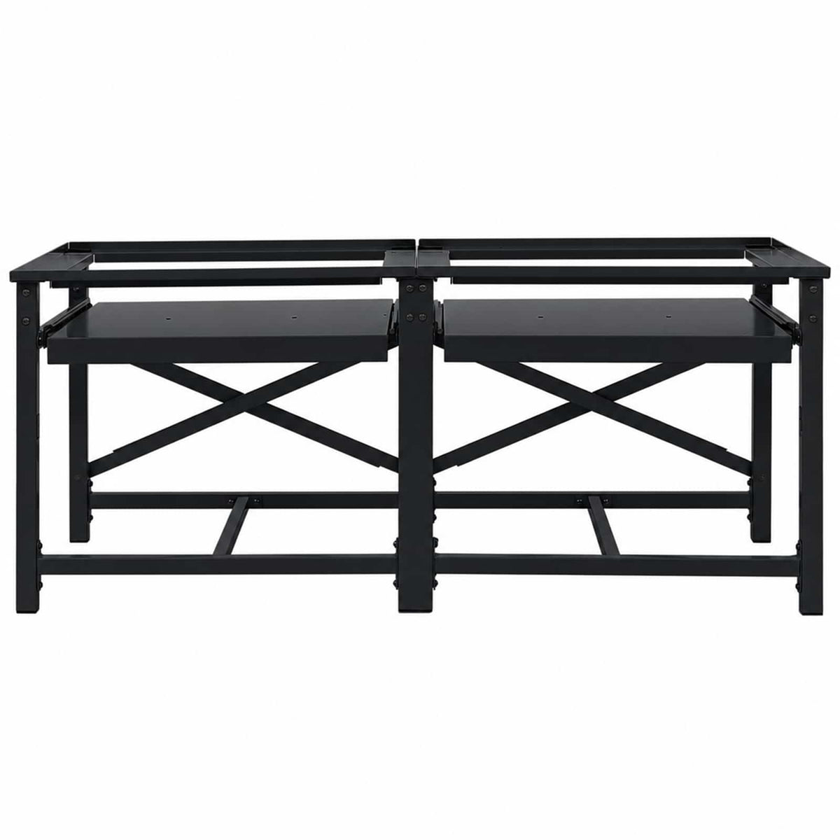 Vaskemaskine Pedestal 2 stk. Sort 120 x 56 x 52 cm Stål