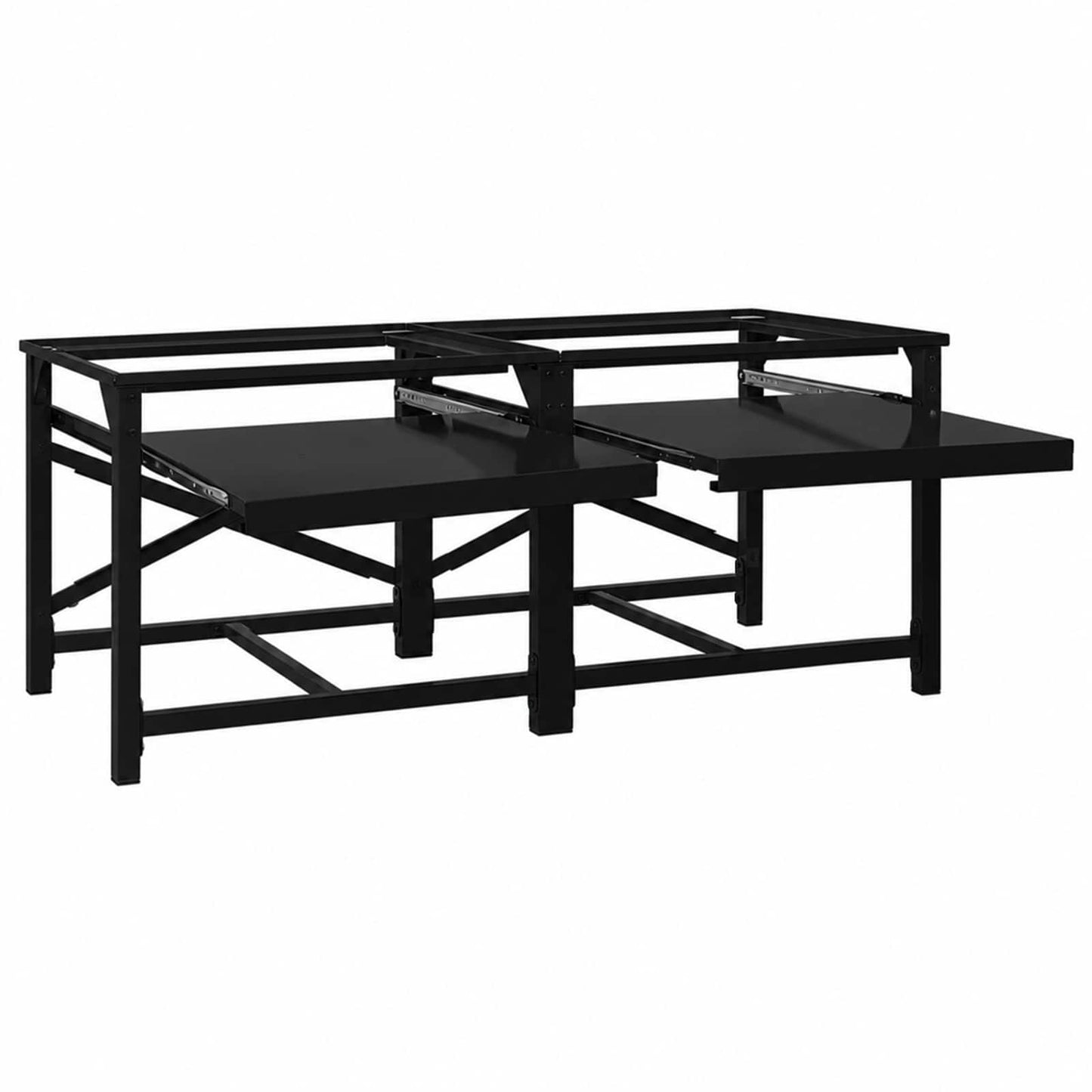 Vaskemaskine Pedestal 2 stk. Sort 120 x 56 x 52 cm Stål