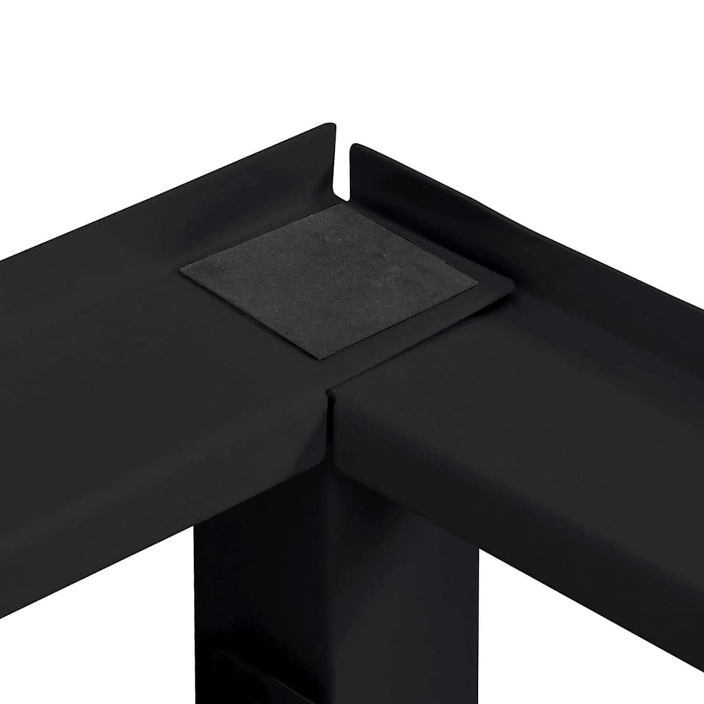 Vaskemaskine Pedestal 2 stk. Sort 124,5 x 61,5 x 32,5 cm Stål