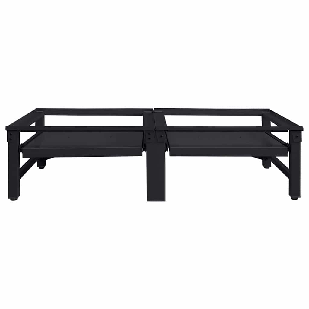Vaskemaskine Pedestal 2 stk. Sort 124,5 x 61,5 x 32,5 cm Stål