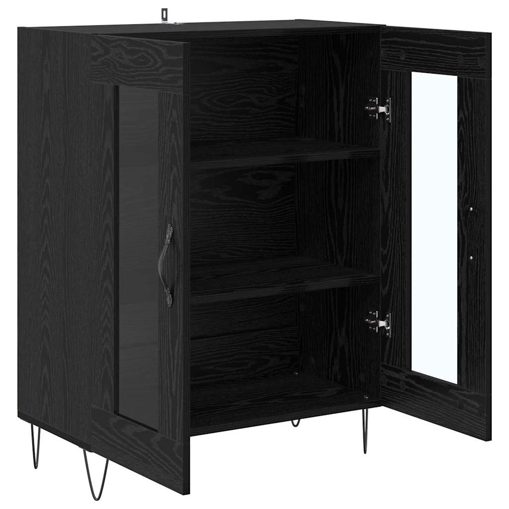 Sideboard Sort eg 69,5 x 34 x 90 cm Konstrueret træ
