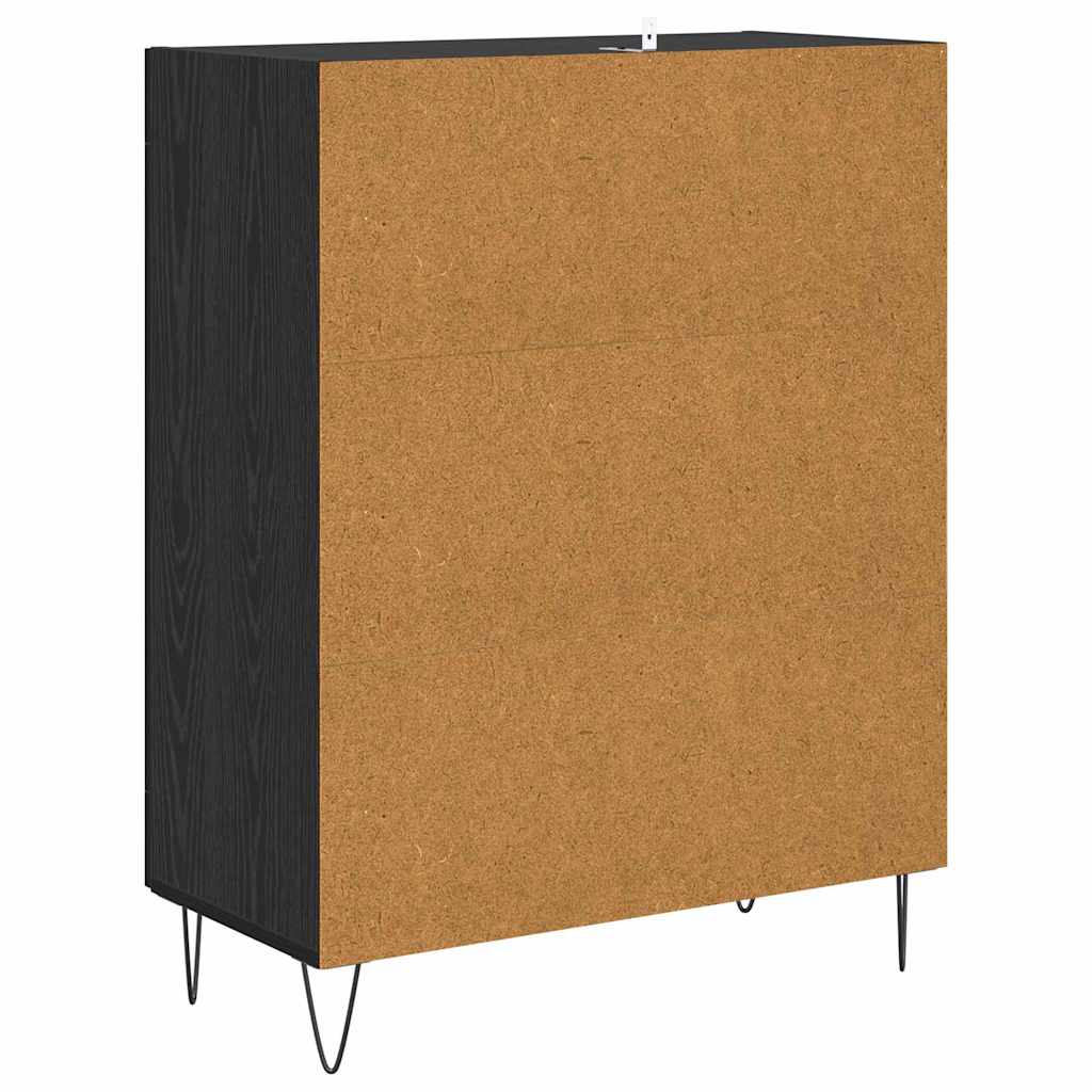 Sideboard Sort eg 69,5 x 34 x 90 cm Konstrueret træ