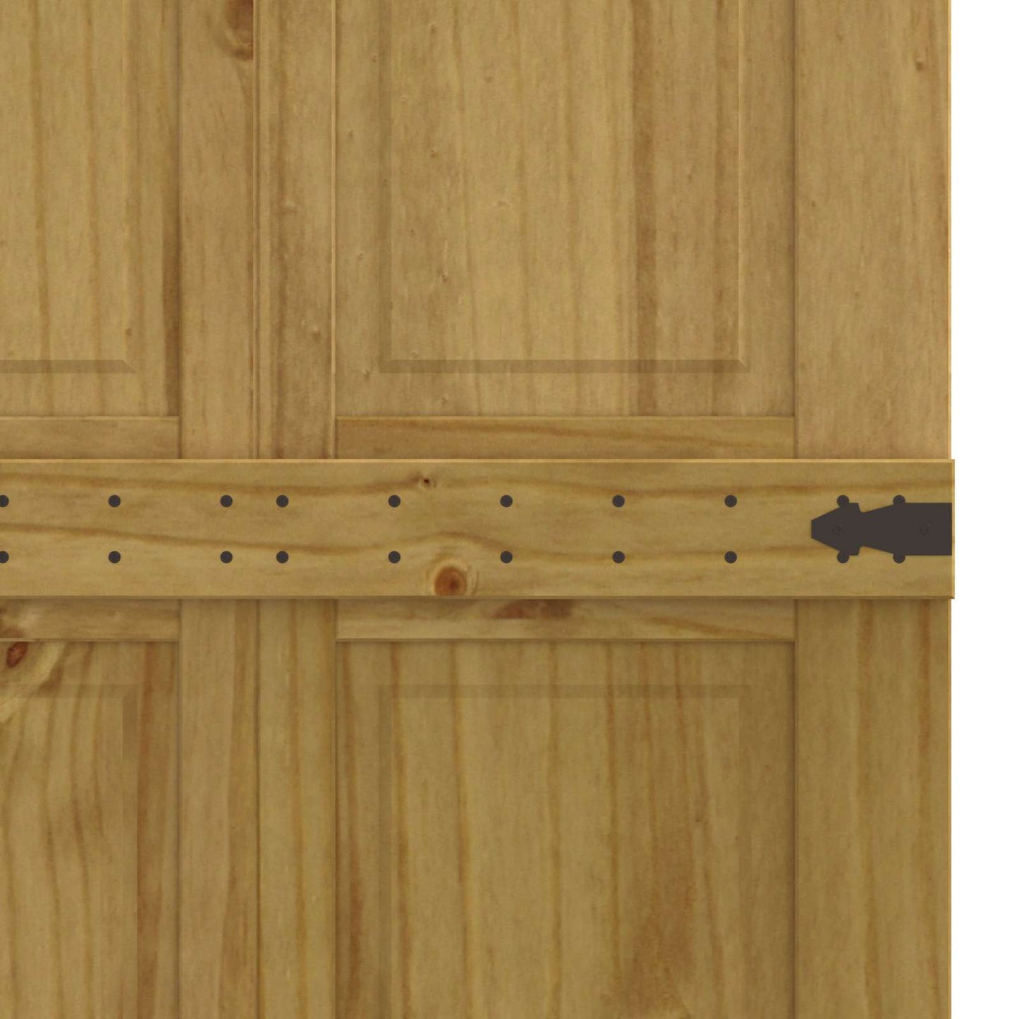 Ladedør CORONA 80 x 210 cm Massivt fyrretræ HonningBrun
