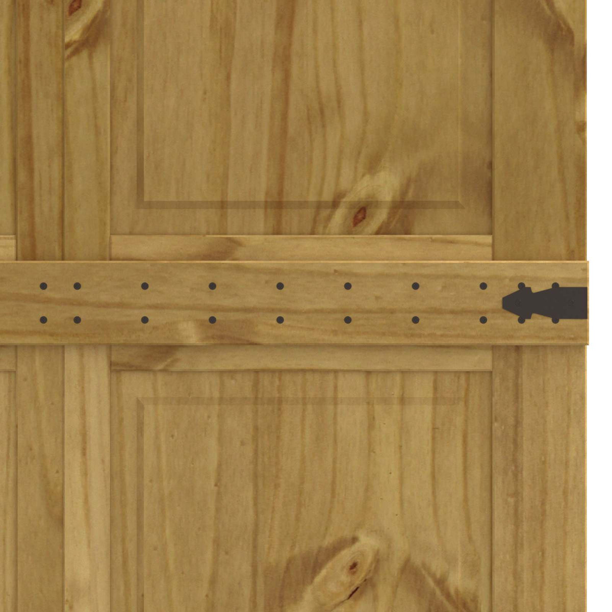 Ladedør CORONA 90 x 210 cm Massivt fyrretræ HonningBrun