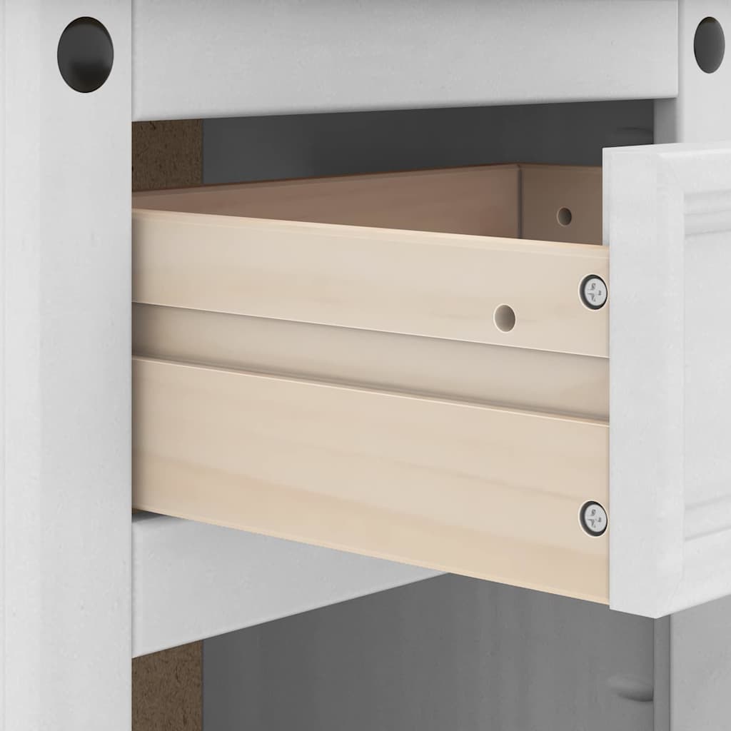 Sengebord Corona Hvid 45 x 35 x 64 cm Massiv fyrretræ