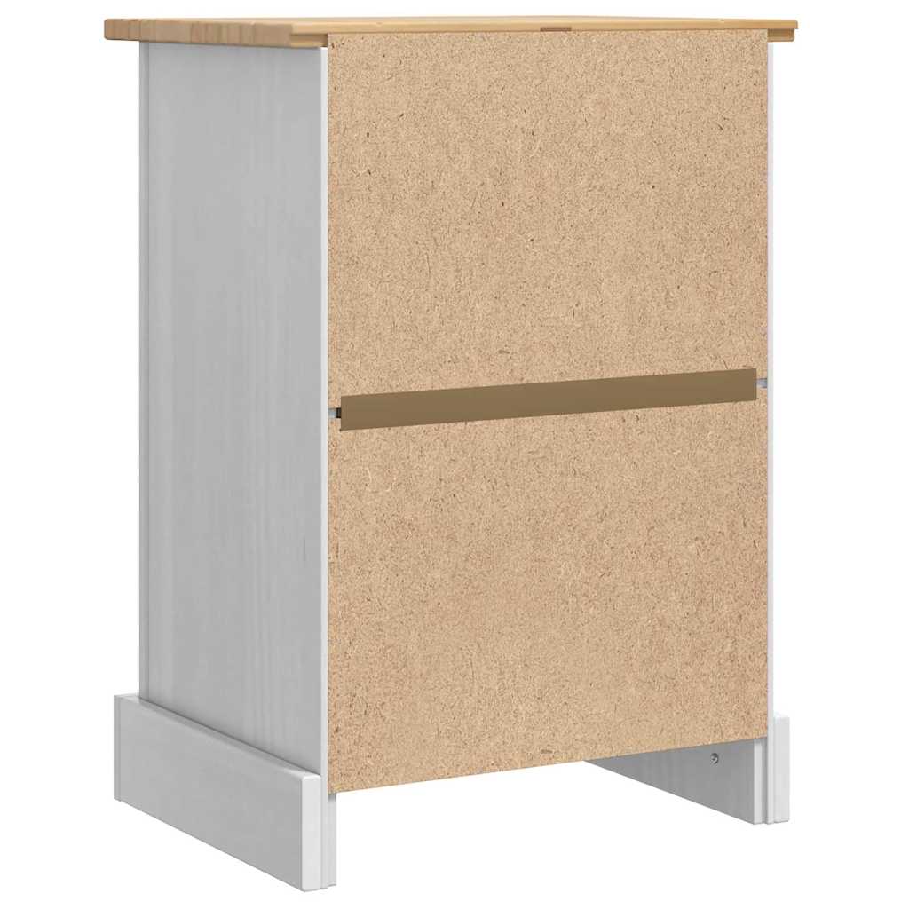 Sengebord Corona Hvid 45 x 35 x 64 cm Massiv fyrretræ