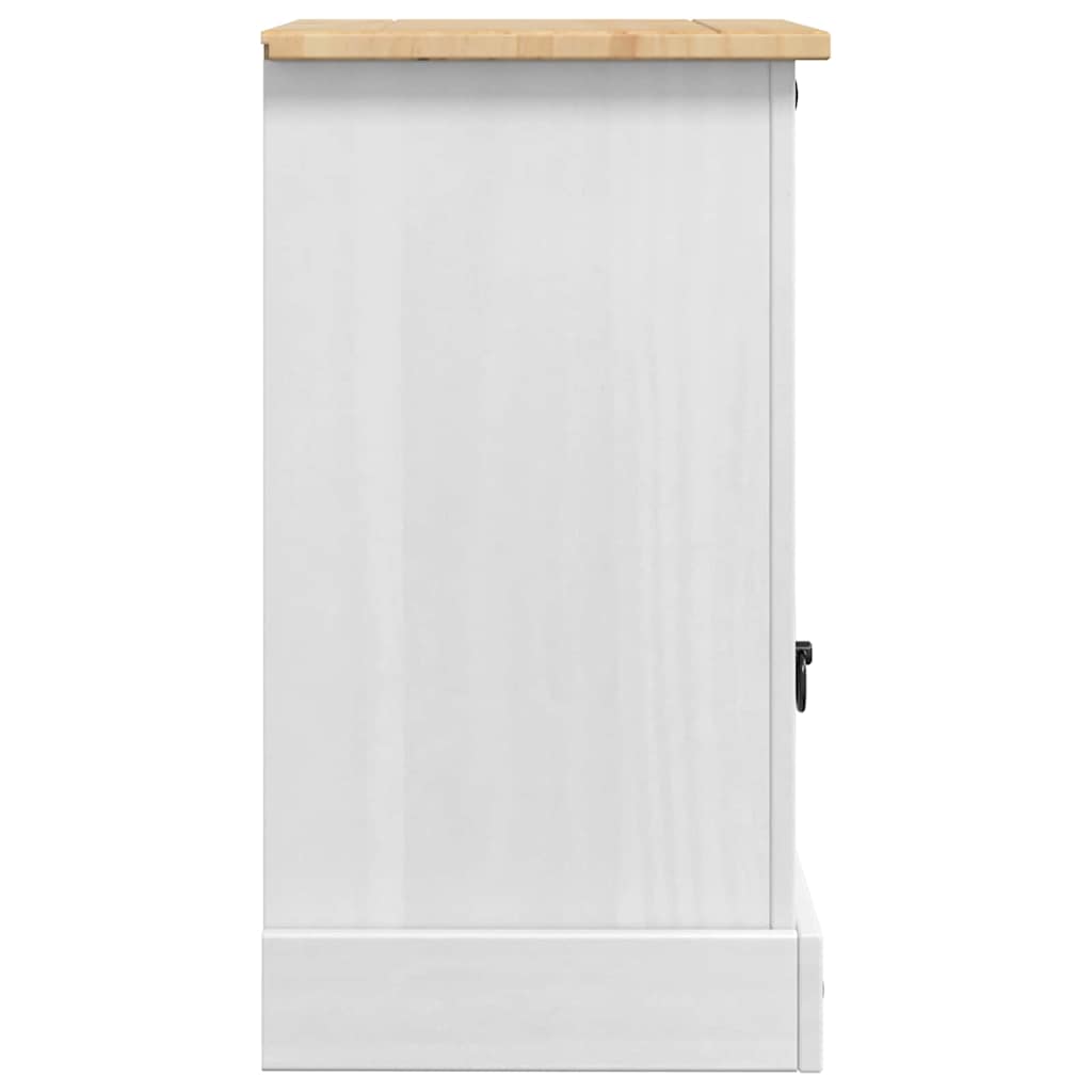 Sengebord Corona Hvid 45 x 35 x 64 cm Massiv fyrretræ