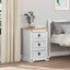 Sengebord Corona Hvid 45 x 35 x 64 cm Massiv fyrretræ