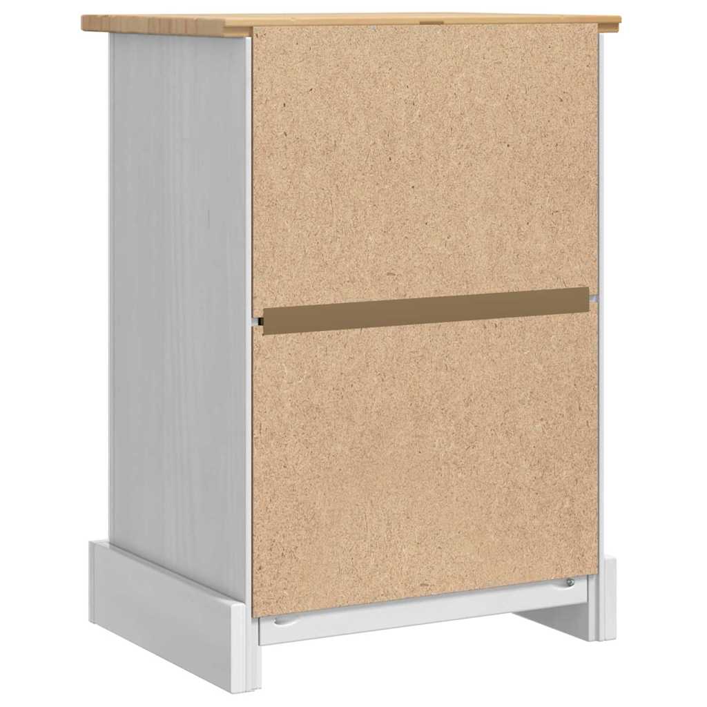 Sengebord Corona Hvid 45 x 35 x 64 cm Massiv fyrretræ