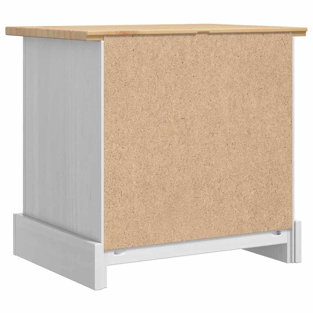 Sengebord Corona Hvid 53 x 39 x 47 cm Massiv fyrretræ