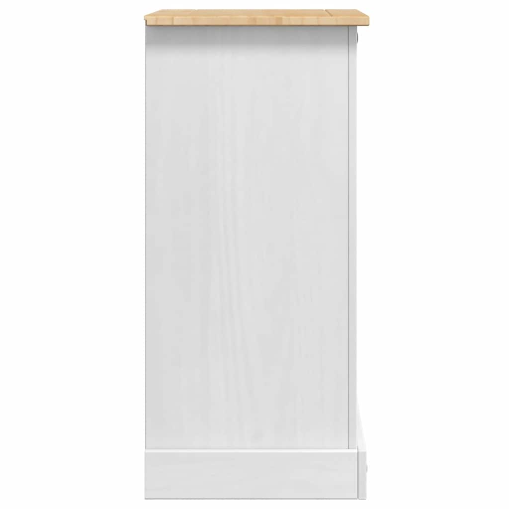 Sengebord Corona Hvid 53 x 39 x 84 cm Massiv fyrretræ
