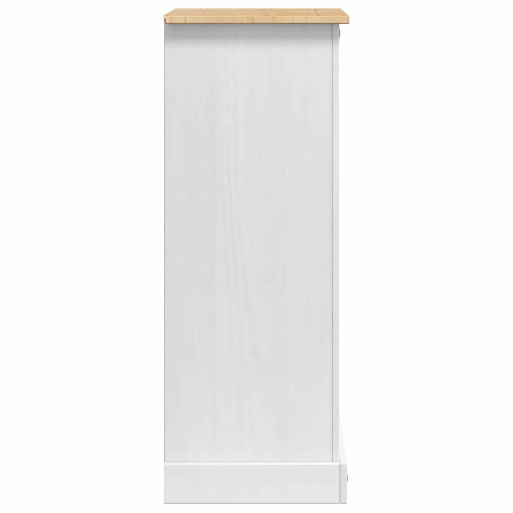 Sengebord Corona Hvid 53 x 39 x 103 cm Massiv fyrretræ