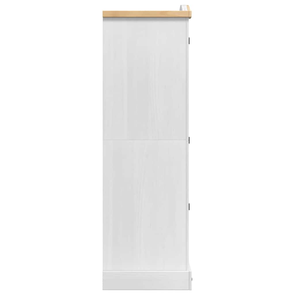 Garderobeskab CORONA Hvid 101 x 52 x 170 cm Massiv fyrretræ