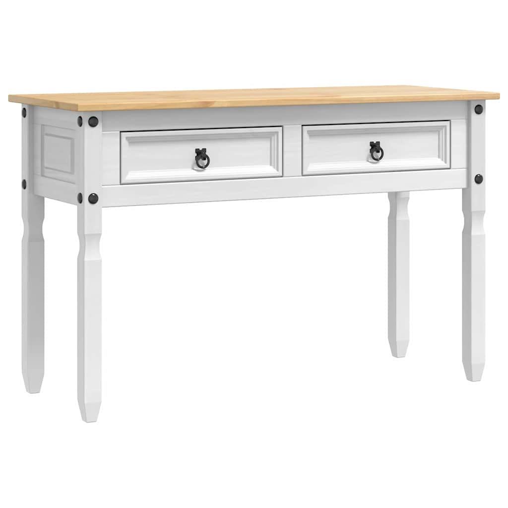 Endebord CORONA Hvid 115 x 46 x 73 cm Massiv fyrretræ