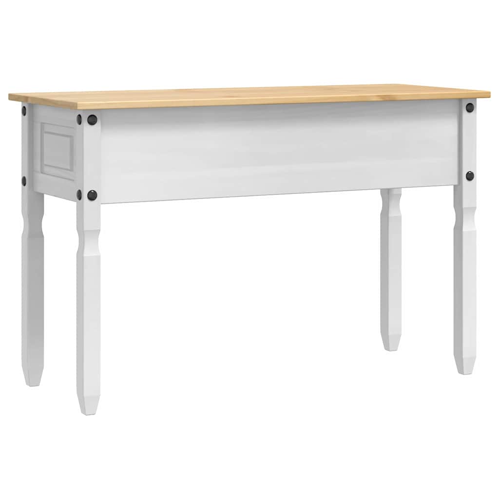 Endebord CORONA Hvid 115 x 46 x 73 cm Massiv fyrretræ
