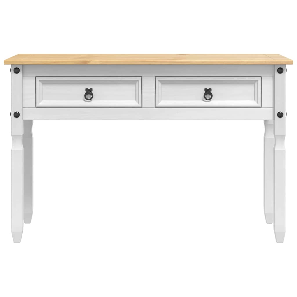 Endebord CORONA Hvid 115 x 46 x 73 cm Massiv fyrretræ