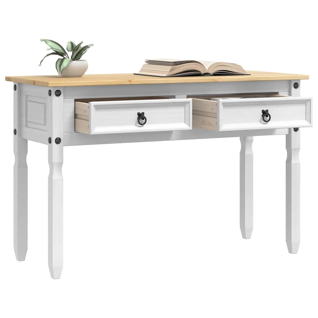 Endebord CORONA Hvid 115 x 46 x 73 cm Massiv fyrretræ