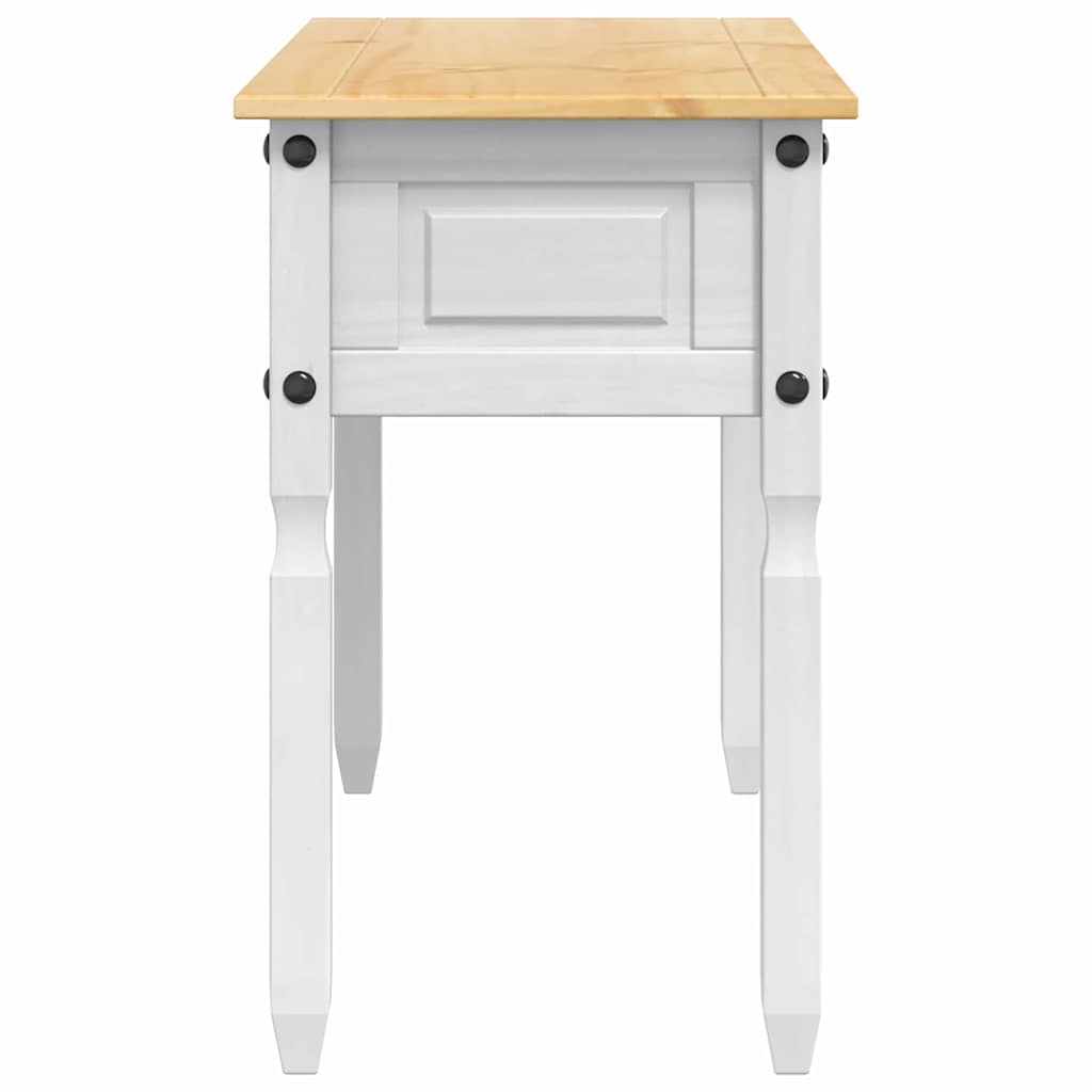 Endebord CORONA Hvid 115 x 46 x 73 cm Massiv fyrretræ