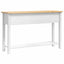 Endebord Corona Hvid 114 x 34,5 x 73 cm Massiv fyrretræ