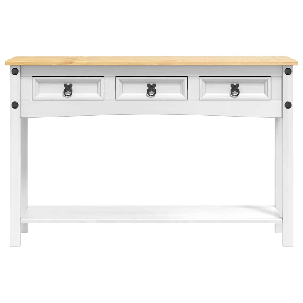 Endebord Corona Hvid 114 x 34,5 x 73 cm Massiv fyrretræ
